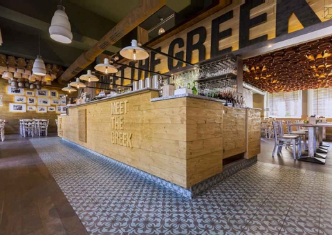 Gạch bông Secoin tại Nhà hàng Meet The Greek, Áo